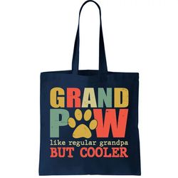 Grand Paw Like A Regular Grandpa But Cooler Vintage Tote Bag