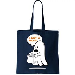 I Got A Rock Halloween Ghost Trick or Treat Tote Bag