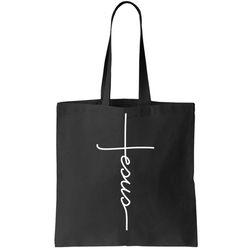 Jesus Christ Faith Christian Cross Logo Tote Bag
