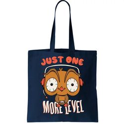 Just One More Level Owl Tote Bag