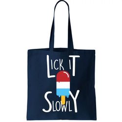 Lick It Slowly Popsicle Tote Bag