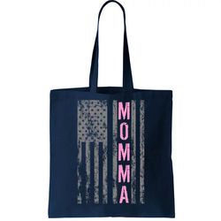 Momma Vintage USA Flag Tote Bag