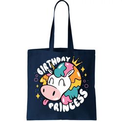 Birthday Princess Unicorn Tote Bag