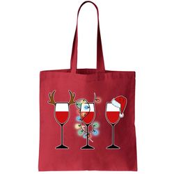 Christmas Wine Party Tote Bag