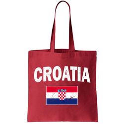 Croatia Team Vintage Soccer Flag Tote Bag