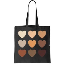 Diversity Skintones Hearts Tote Bag