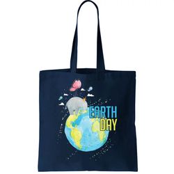Elephant Earth Day Tote Bag