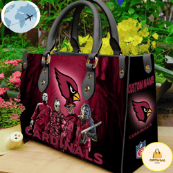 Arizona Cardinals NFL Halloween Women Leather Hand Bag, Custom Bag, Sport Bag