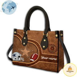 Dallas Cowboys Custom Name NFL Leather Bag, Custom Bag, Sport Bag