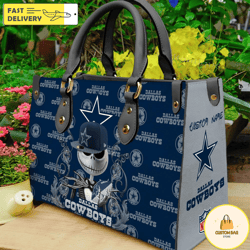 Dallas Cowboys NFL Jack Skellington Women Leather Bag
