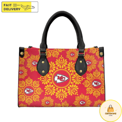 Kansas City Chiefs Ornamental Round Pattern Limited Edition Fashion Handbag 1