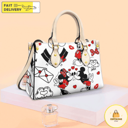 Mickey And Minnie Love Collection Handbag, Anniversary Mickey Handbag, Disney Leatherr Handbag 1