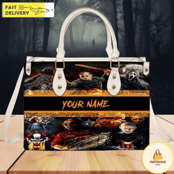 Personalized Horror Characters Halloween Leather Bag,Horror Handbag,Halloween Bags and Purses 1