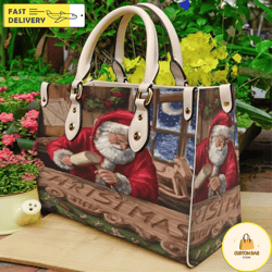 Santa Clau Christmas Collection Handbag, Leather Christmas Handbag, Christmas Women Bag 1