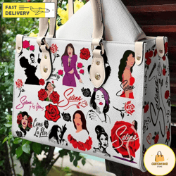 Selena Quintanilla Icon Art Collection Leather Bag Women Leather Hand Bag, Personalized Handbag, Women Leather Bag