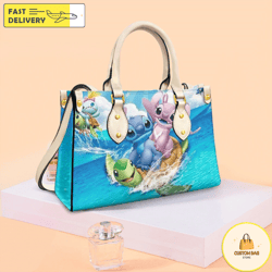 Stitch Leather Handbag, Personalized Stitch Handbag, Travel Shopping bag 6