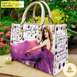Taylor Swift Quotes Collection Leather Handbag Women Leather Hand Bag, Personalized Handbag, Women Leather Bag