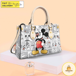 Vintage Bags, Mickey Handbag,  Disney Leather Handbag