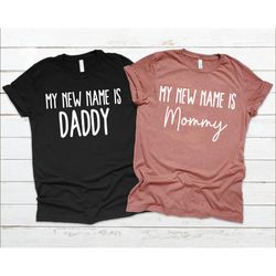 mom and dad matching shirt mom shirt coming shirt baby shower gift for mom new mom gift set pregnancy shirts OK