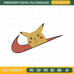 Pokemon Embroidery Nike Design Png