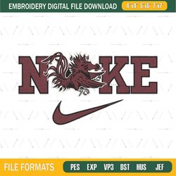 Nike South Carolina Gamecocks Embroidery File, NCAA Embroidery Designs, Machine Embroidery Png