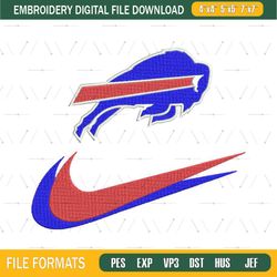 NFL Buffalo Bills, Nike NFL Embroidery Design, NFL Team Embroidery Design