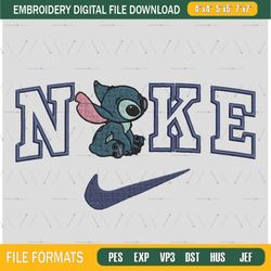 Nike Blue Stitch Embroidery design file pes