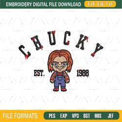 Chucky Est Embroidery Files Halloween