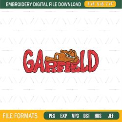 The Lazy Cat Garfield Logo Embroidery