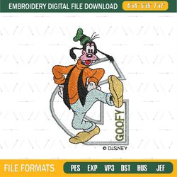 Disney Goofy Embroidery Png