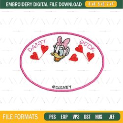 Love Daisy Duck Logo Embroidery Png