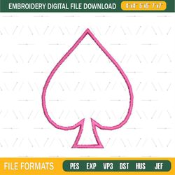 Spade Vector Embroidery Design Png
