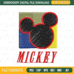 Mickey Head Logo Embroidery Png