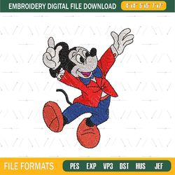 Mickey Dancing Embroidery Design Png