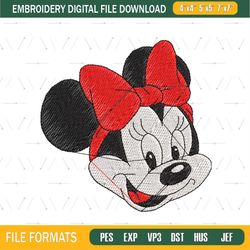 Minnie Mouse Mickey Embroidery Design Png