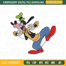 Goofy Dancing Embroidery Design Png
