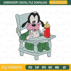 Baby Goofy Disney Embroidery File ,png