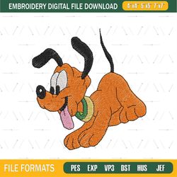 Puppy Pluto Embroidery Disney ,png