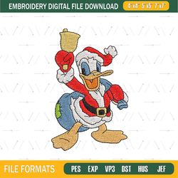 Santa Claus Donald Duck Embroidery Png
