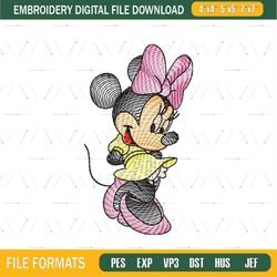 Disney Minnie Mouse Digital Embroidery Png