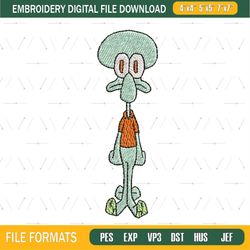 Squidward Tentacles Idea Embroidery Png