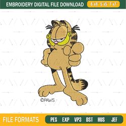 It The Garfield Cat Embroidery Png