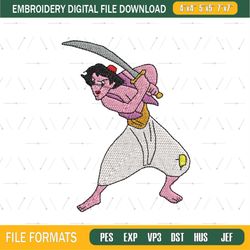Aladdin Hold His Sword Embroidery Png