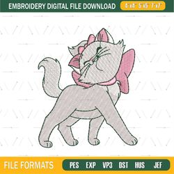 The White Kitten Aristocats Marie Embroidery Png