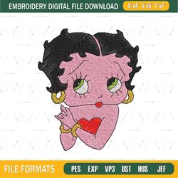 Betty Boop Coquette Embroidery Design Png