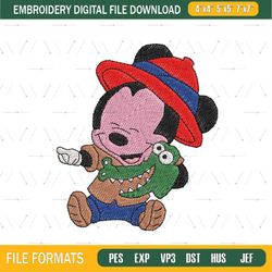 Smiling Baby Mickey Mouse Embroidery