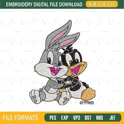 Baby Bugs Bunny and Daffy Duck Embroidery