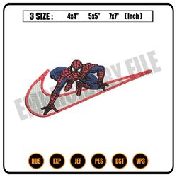 Nike Spiderman Logo Embroidery Design