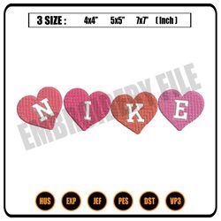 Heart x nike logo Embroidery Design, Nike Embroidery, Brand Embroidery, Embroidery File