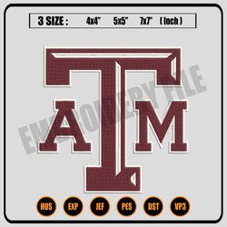 NCAA Texas A&M Aggies, NCAA Team Embroidery Design